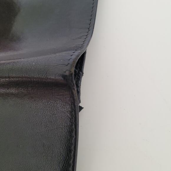 GUCCI Card Bill Coin Wallet Leather Men's Bifold Black G Logo Vintage Fair - Picture 13 of 15